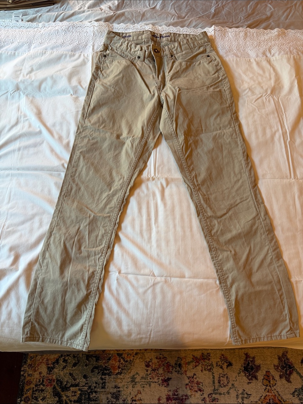 Alan Flusser Men's Khaki Chinos in Light Tan